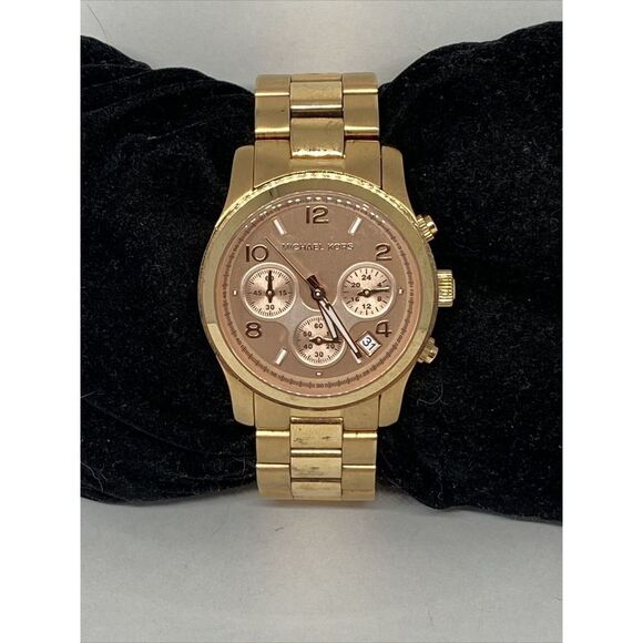 Michael Kors Runway MK5128 Womens Stainless Steel Analog Dial Quartz Watch WHF82 - Picture 1 of 12